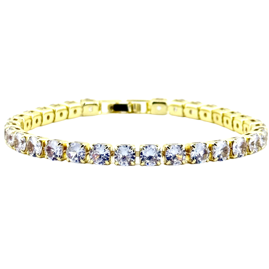 Bracelet tennis AARON doré