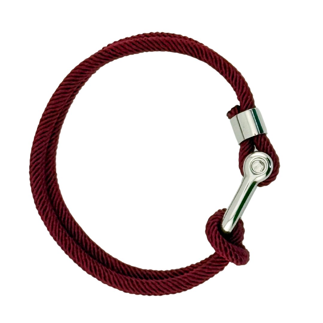 Bracelet corde TEDDY grenat