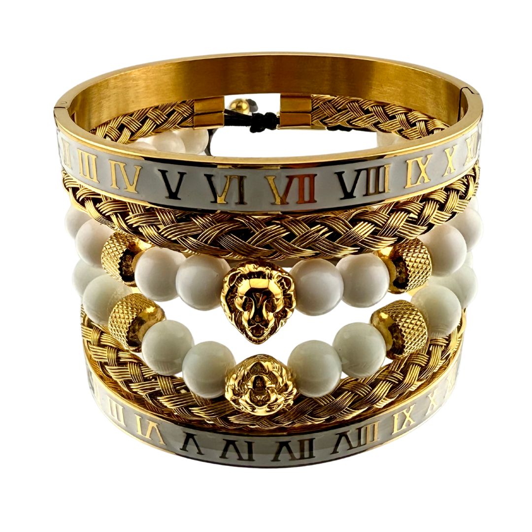 Bracelets set LES ENCHAINES dorés