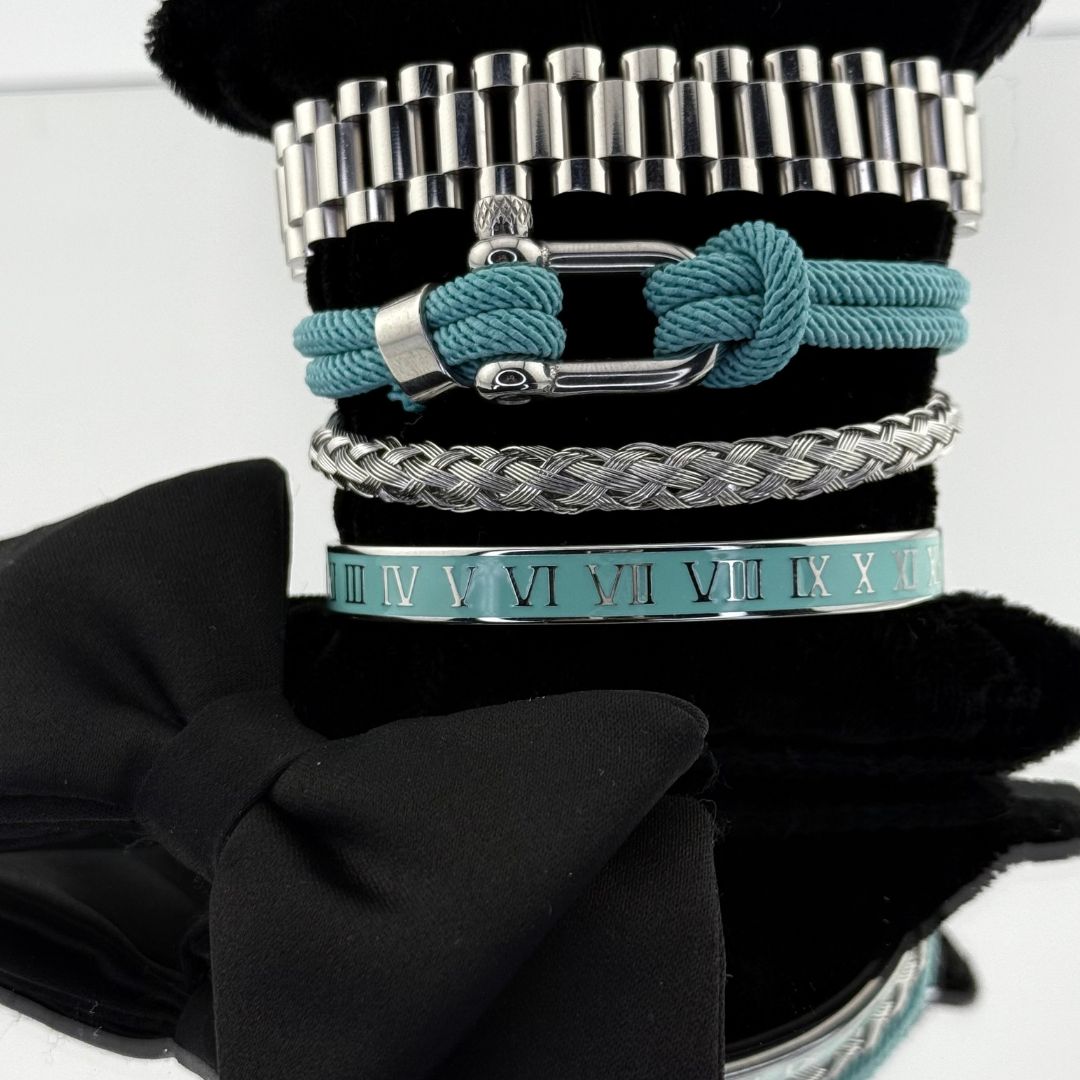 Bracelets set COUP DE MANCHETTE turquoises