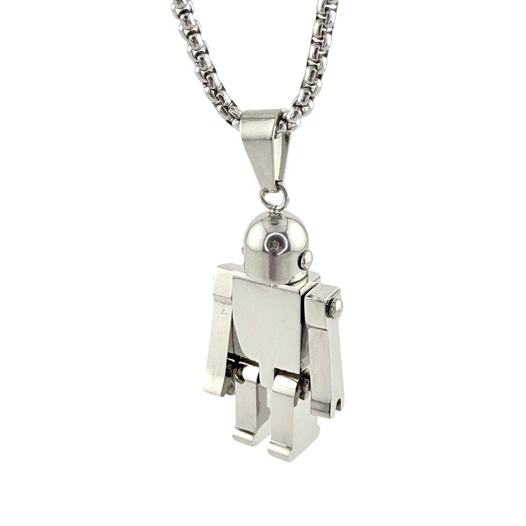 Pendentif Robot GENEK argenté