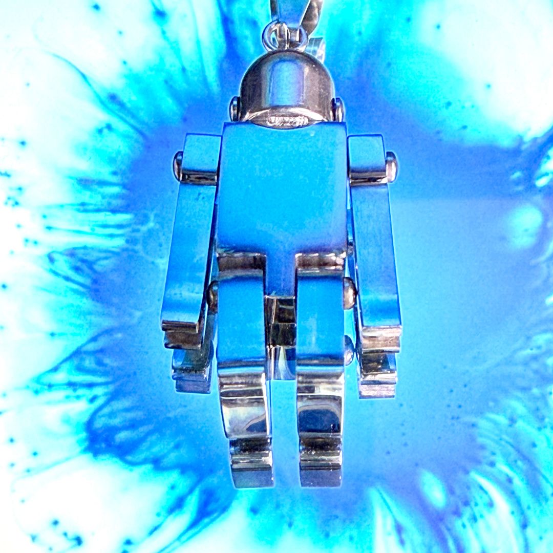 Pendentif Robot GENEK argenté