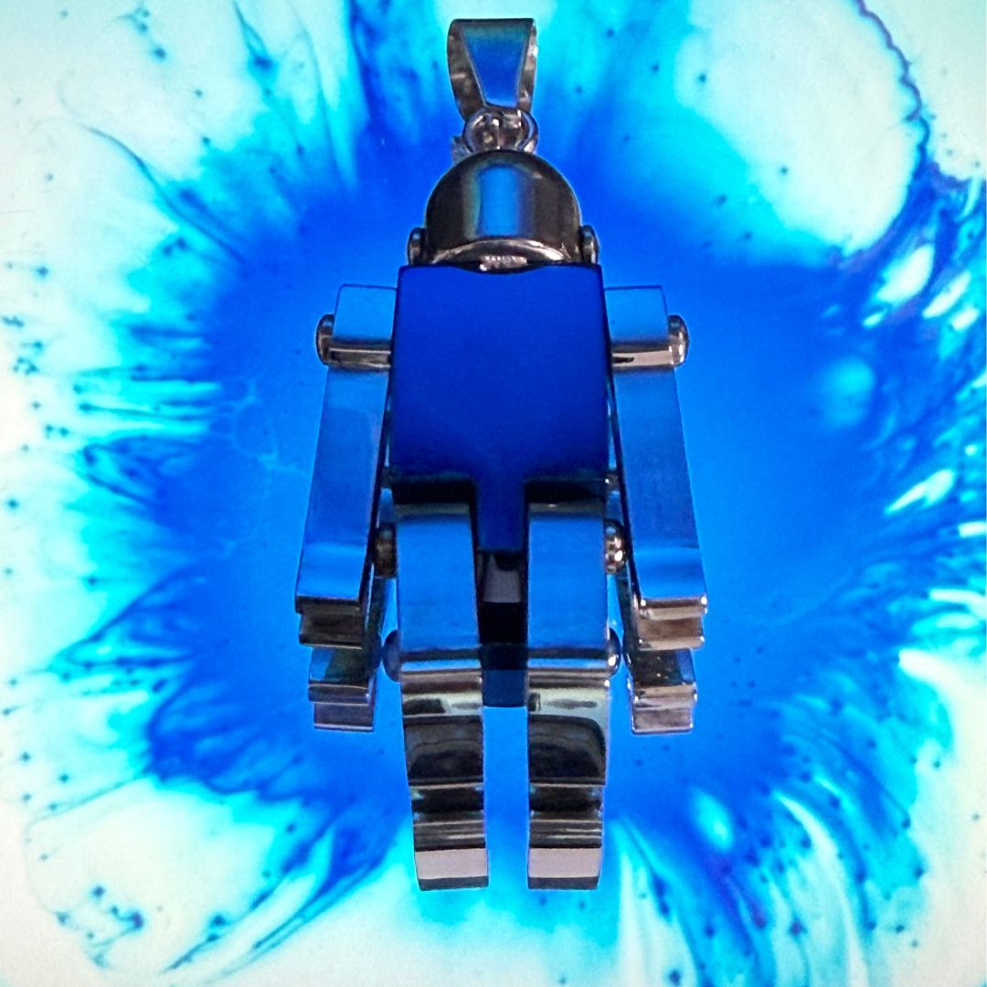 Pendentif Robot GENEK bleu