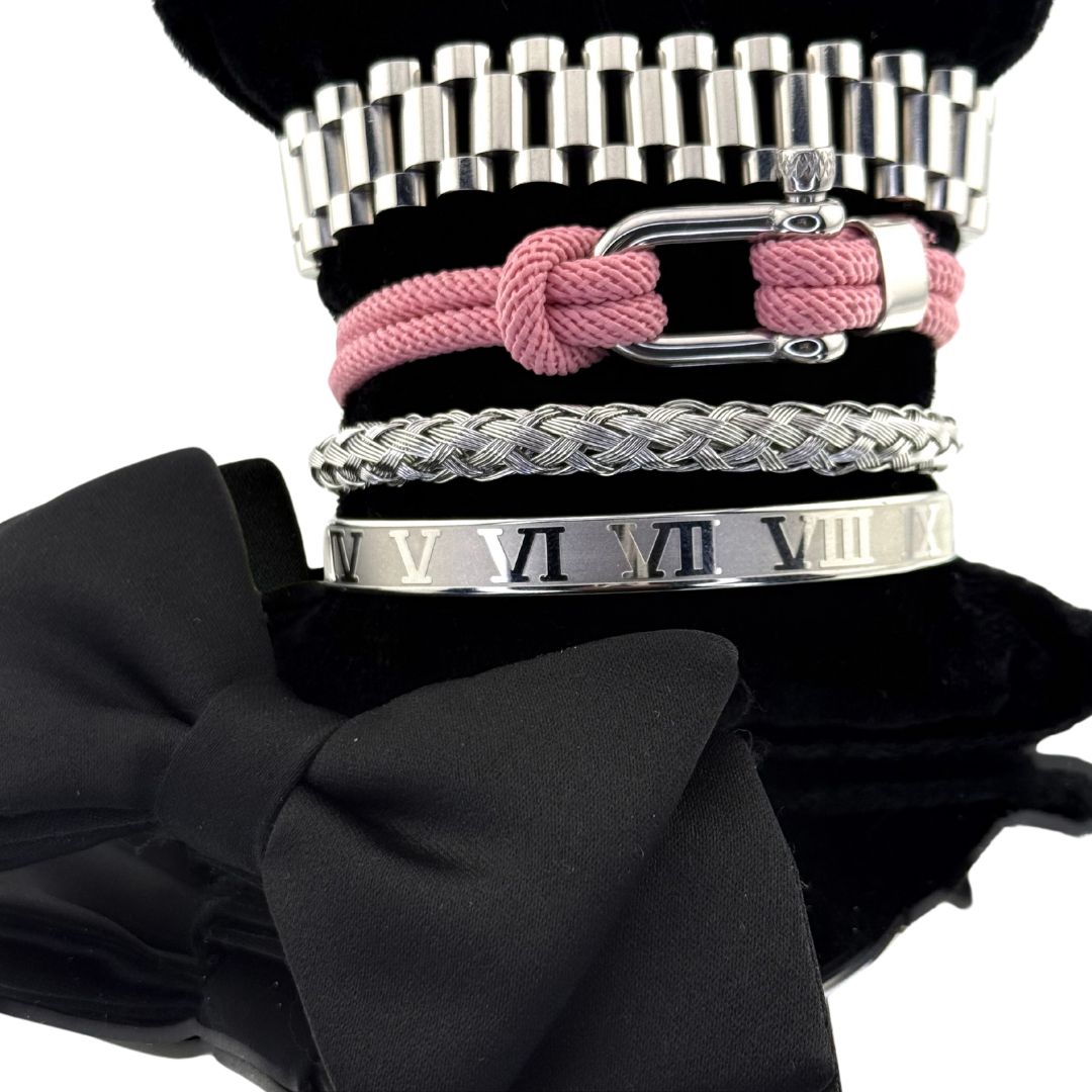 Bracelets set COUP DE MANCHETTE argentés