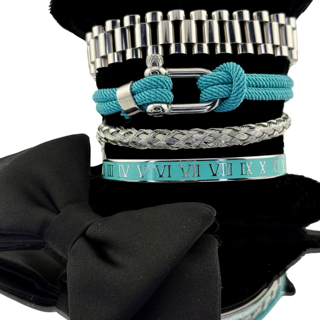 Bracelets set COUP DE MANCHETTE turquoises